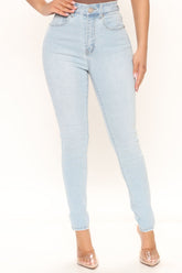 No Gap Super Stretch Skinny Jeans - Light Blue Wash Ins Street